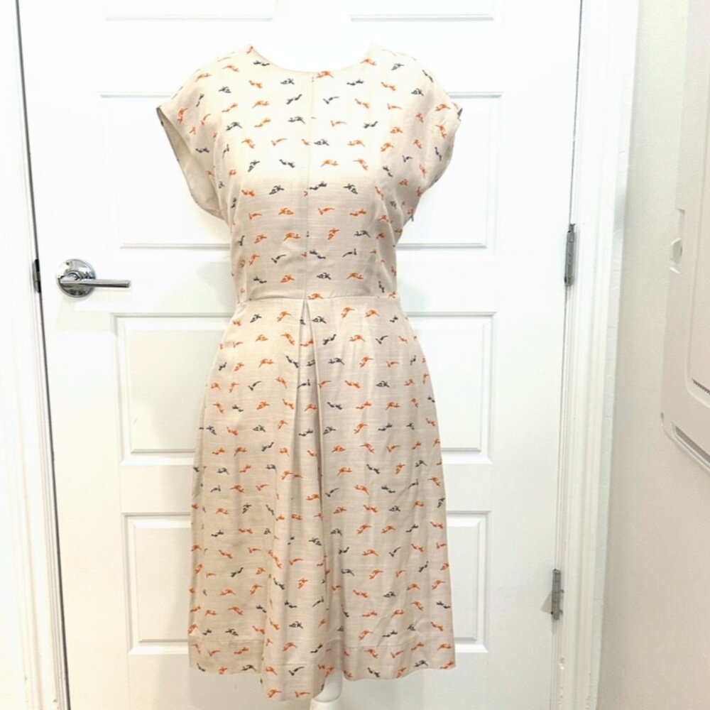 STEVEN ALAN SILK SWIMMER PRINT DRESS NWOT SIZE 8